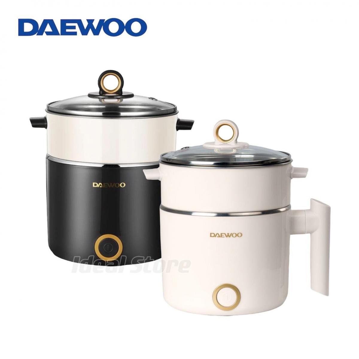 DAEWOO - Double-layer electric cooking pot｜Steaming on top and cooking on the bottom｜Electric hot pot｜Hot pot｜One person pot｜Fireless cooking DYZM-1266